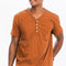 SHORT SLEEVE 4 BUTTON HENLEY SHIRT