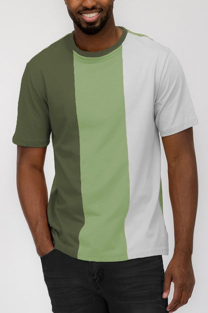 VERTICAL COLOR BLOCK TSHIRT