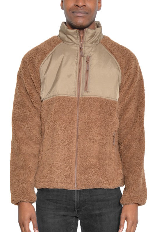 FULL ZIP SHERPA FLEECE JACKET