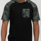 SHORT SLEEVE CAMO COLOR BLOCK