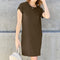 Basic Bae Full Size Round Neck Short Sleeve Dress with Pockets