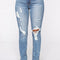 Distressed Slit Jeans