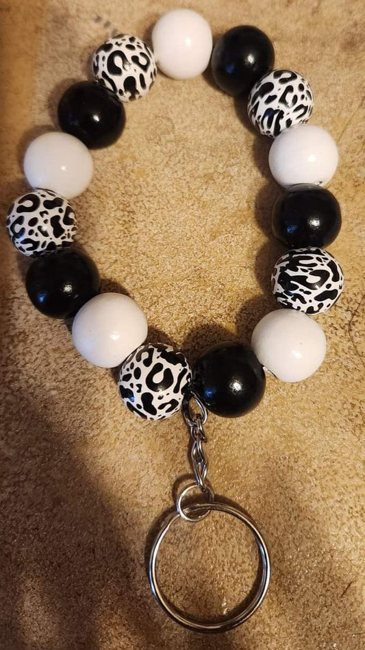 cow print keychain