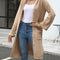 Pocketed Button Up Long Sleeve Hooded Cardigan